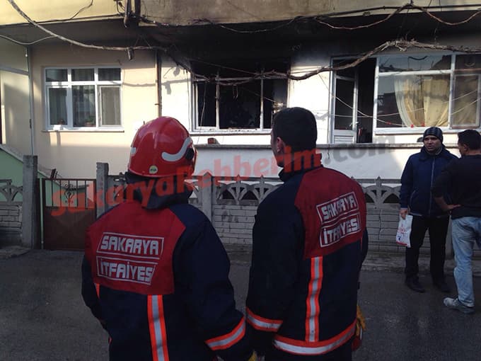 Serdivan'da korkutan yangın 