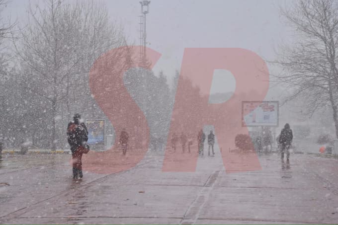 Şehir merkezine ilk kar düştü