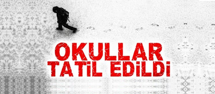 Şehirde okullar tatil edildi