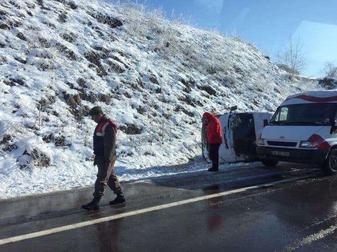 Buzlanma, kazaya neden oldu