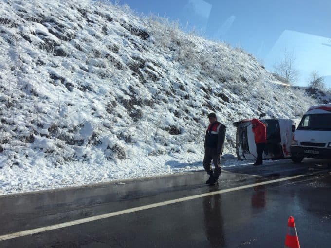 Buzlanma, kazaya neden oldu
