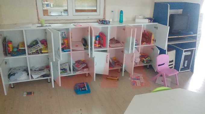 Hırsızlar soydukları okulu bu hale getirdiler
