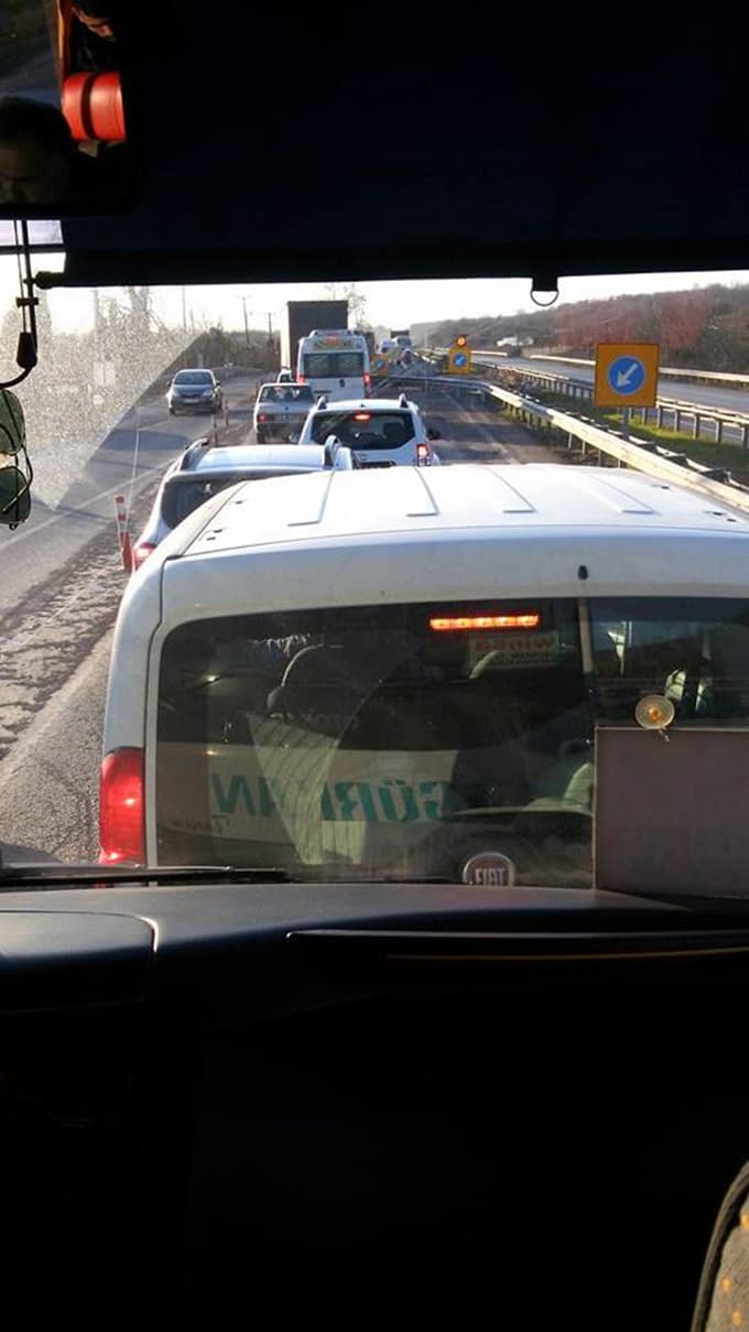 Eşme yolunda trafik felç