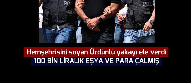 Hemşehrisini soyan Ürdünlü yakayı ele verdi