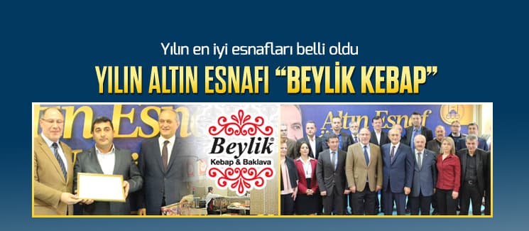 Beylik Kebap "Yılın Altın Esnafı" ödülünü kazandı