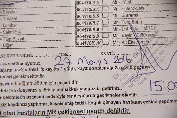 4.5 ay sonraya MR randevusu