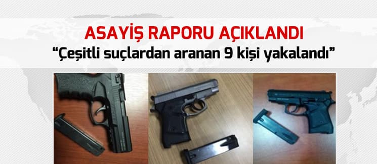Asayiş raporu açıklandı