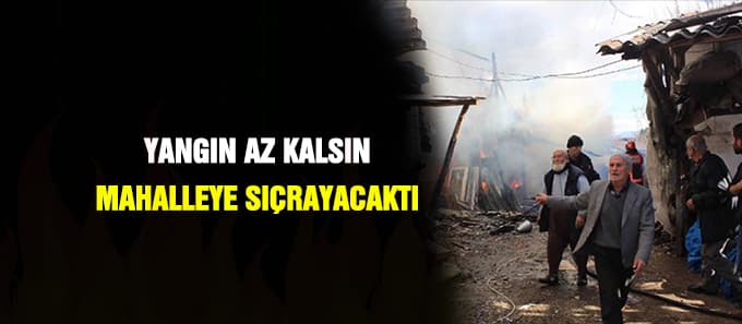 Ev ve ahır yangında kül oldu