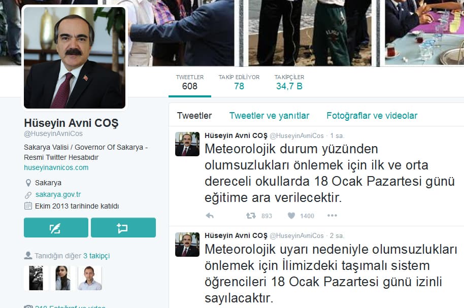 Okullar tatil!