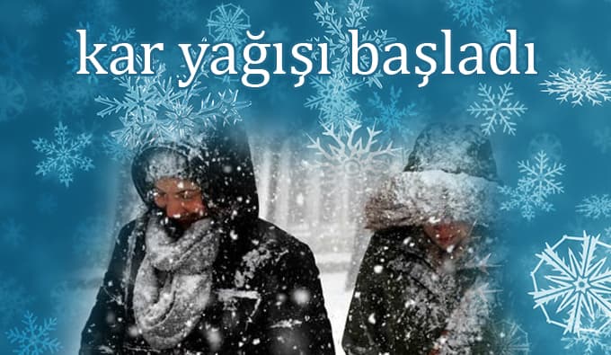 Kar yağmaya başladı...