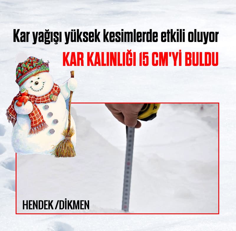 Kar yağmaya başladı...