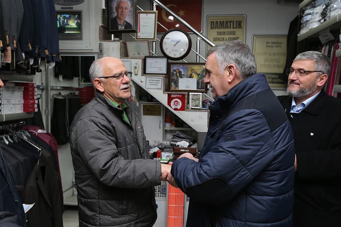 Toçoğlu, Uzun Çarşı esnafını ziyaret etti