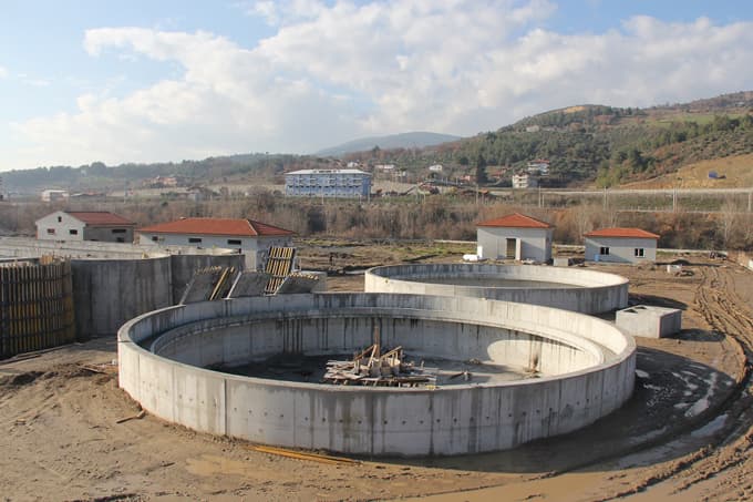 Atıksu arıtma tesisinde çalışmalar devam ediyor
