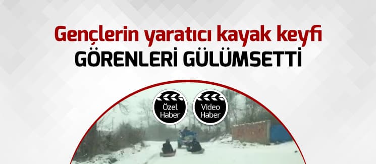 Tarım aracına bağladıkları çuvallarla kaydılar