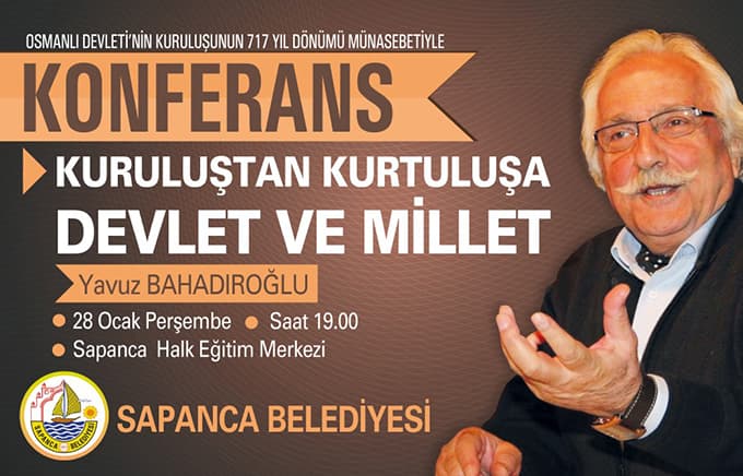 Yavuz Bahadıroğlu Sapanca'ya geliyor