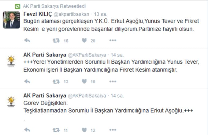 AK Parti'de sürpriz atamalar