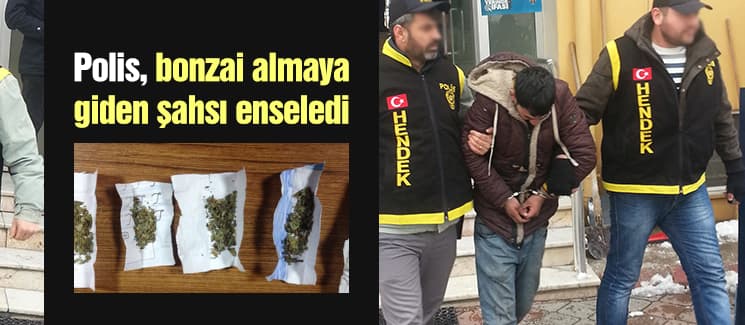 Polis, bonzai almaya giden şahsı enseledi 