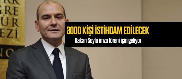 Bakan Soylu, imza töreni için geliyor