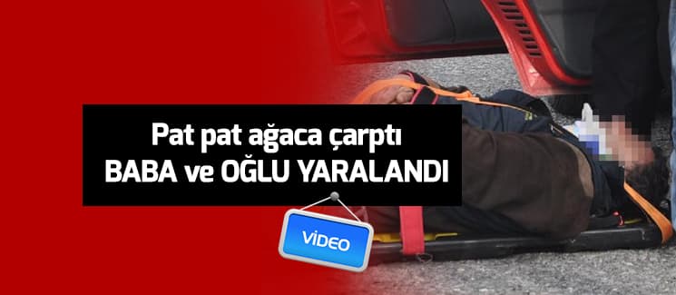 Pat pat ağaçlara çarptı: 2 yaralı