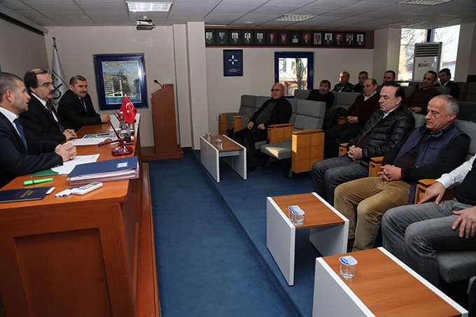 Vali Coş, Ticaret Borsası'nın toplantısına katıldı