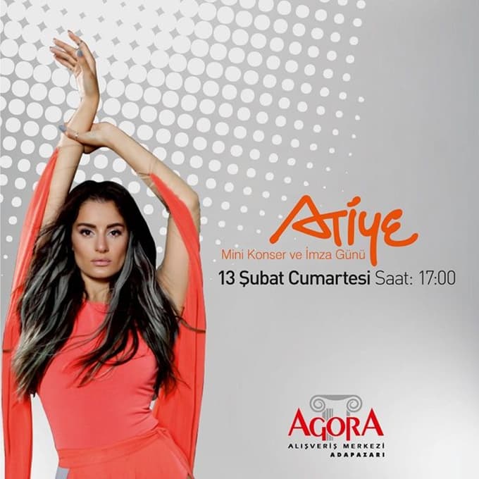 Atiye, Agora AVM'de mini konser verecek
