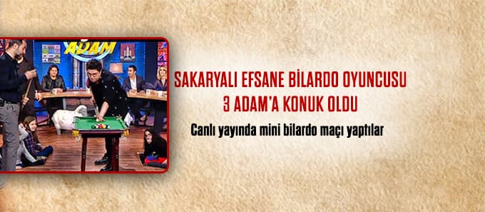Sakaryalı efsane bilardocu Tv8'e konuk oldu