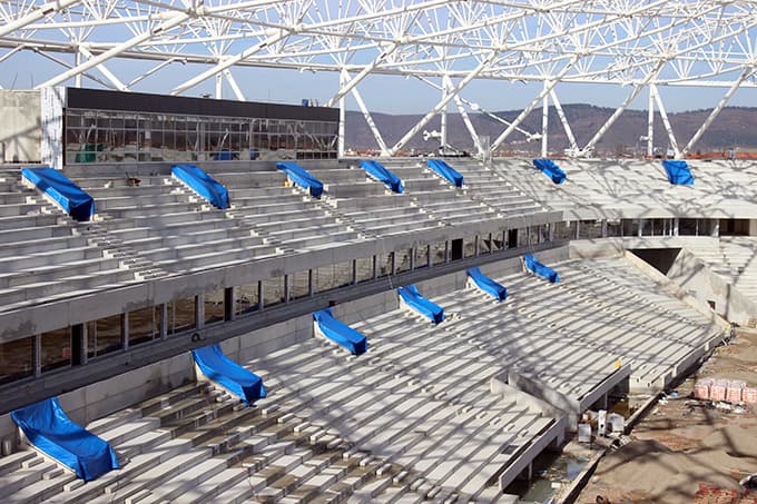 Sakaryaspor'un yeni stadı hızla yükseliyor