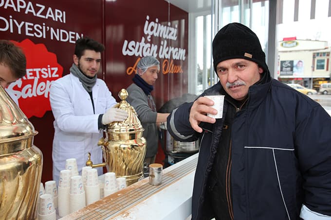 Bir ayda 50 Bin bardak salep ikramı yapıldı
