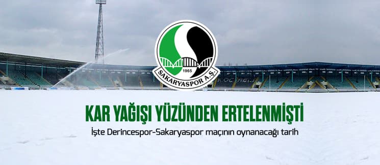 Derincespor-Sakaryaspor maçının tarihi belli oldu