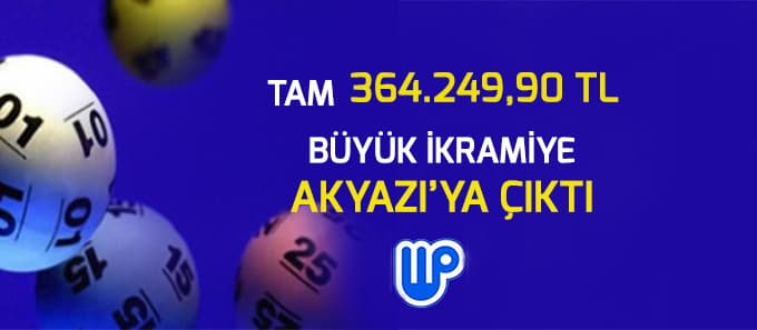 Şans Topu'nda büyük ikramiye Akyazı'ya çıktı