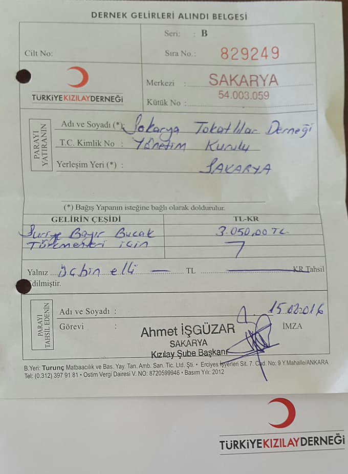 Tokatlılardan Bayırbucak Türkmenlerine yardım 