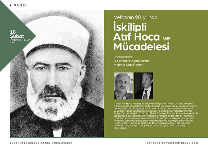 İskipli Atıf Hoca konuşulacak