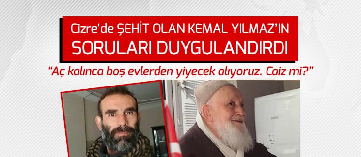 Şehit özel harekatçının soruları duygulandırdı