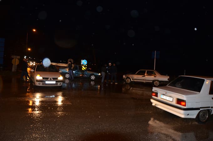 Batakköy Kavşağında kaza
