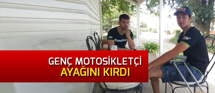 Genç Motosikletçi Razgatlıoğlu, ayağını kırdı