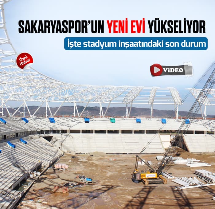 Sakaryaspor'un yeni stadında sona yaklaşılıyor