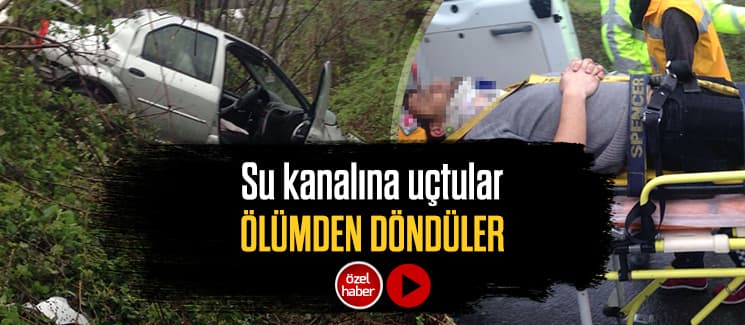 Su kanalına uçtular