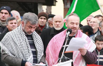 Akyazılılar, İsraili Protesto Etti