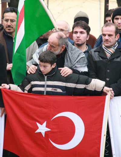 Akyazılılar, İsraili Protesto Etti