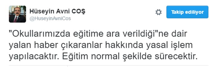 Vali Coş; Halkı paniğe sevketmek teröre hizmettir