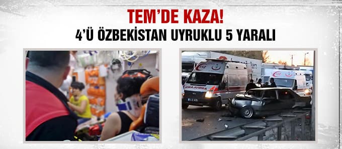 TEM'de kaza: 5 yaralı