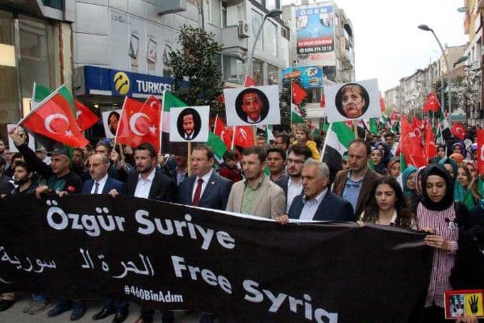 Suriye'de ölenler için yürüdüler