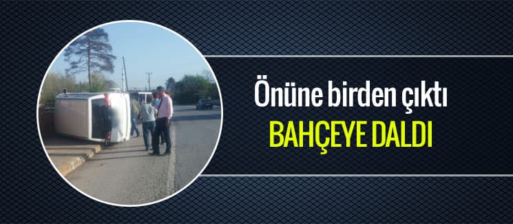 Önüne birden çıktı, bahçeye daldı