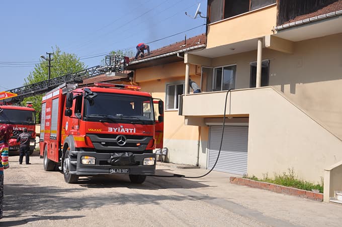Masaj salonunda yangın