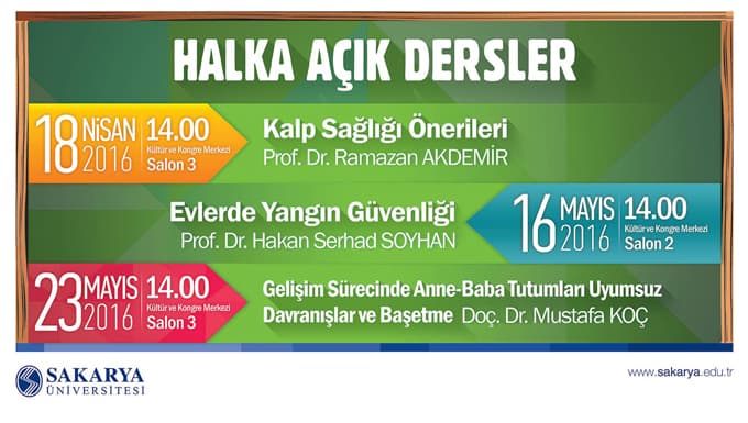 Sakarya Üniversitesi Halka Açık Derslere Başlıyor