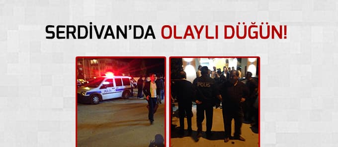 Serdivan'da olaylı düğün 