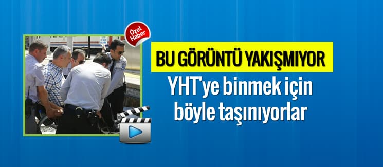 YHT'ye binmek için böyle taşınıyorlar