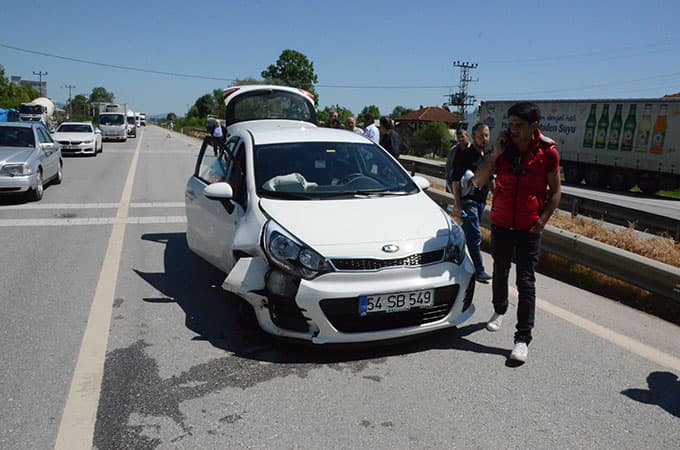 D-100 karayolu üzerinde kaza