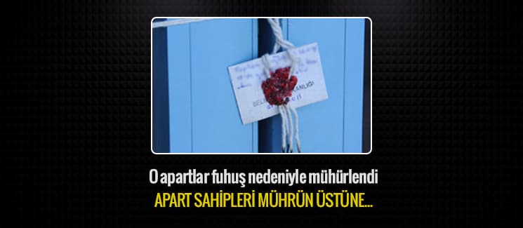 Aparta fuhuş nedeniyle mühür