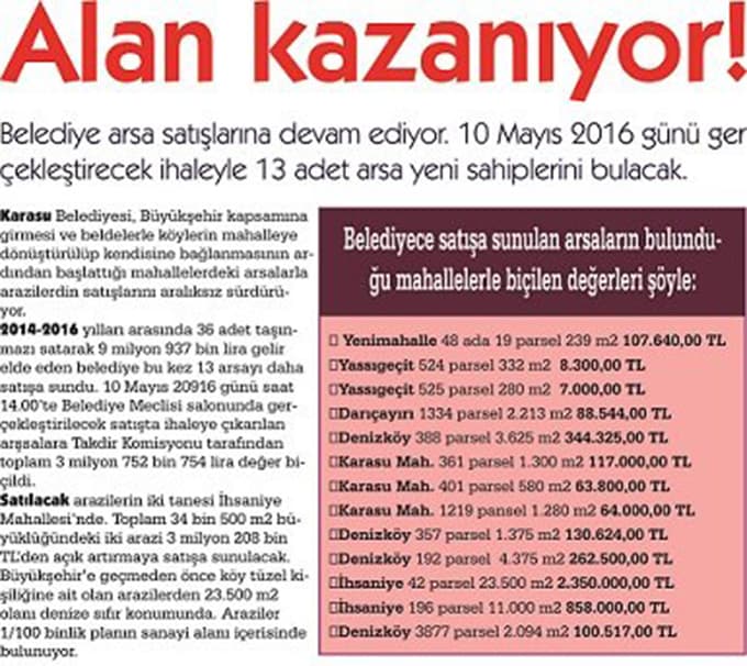 Mahkeme o arsaların satışına 'dur' dedi